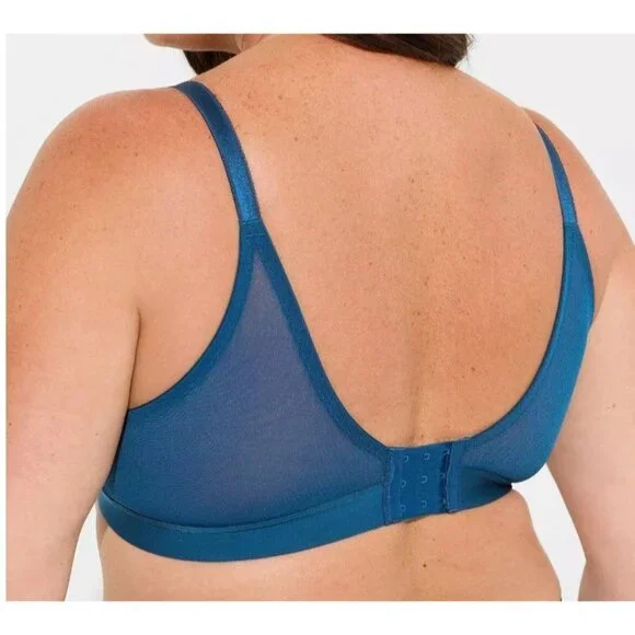 New Torrid Curve Plunge Push Up Bra Sz 44DDD Blue Animal Print Underwire Padded - Picture 3 of 8